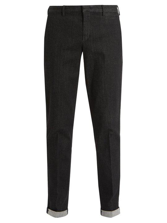 Slim-leg cotton-blend chino trousers展示图