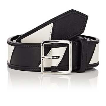 Striped Leather Belt