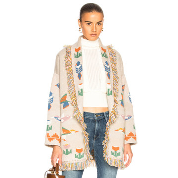 Tree of Life Oversized Jacquard Cardigan