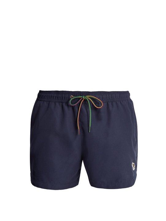 Zebra-appliqué swim shorts展示图