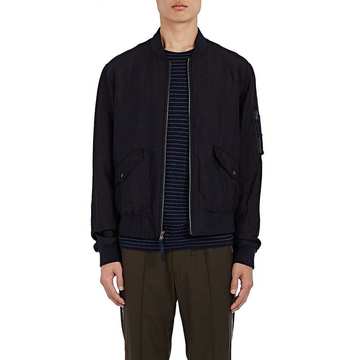 Linen-Wool Bomber Jacket