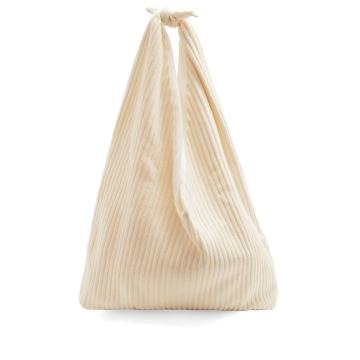 Bindle ribbed-knit cashmere shoulder bag