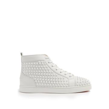 Louis spiked leather high-top trainers