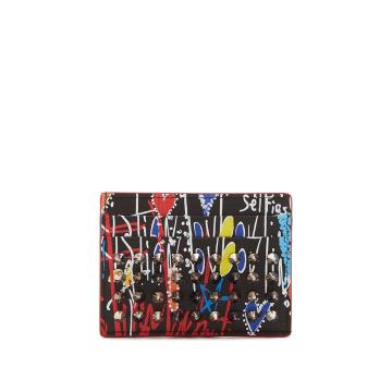 M Kios spike-embellished leather cardholder