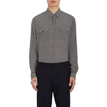 Checked Cotton Seersucker Shirt