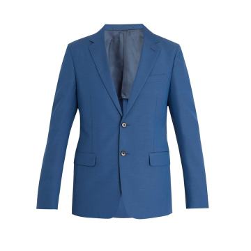 Single-breasted wool and mohair-blend blazer