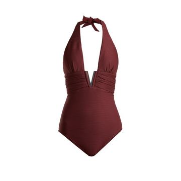 Monaco V-bar ribbed swimsuit