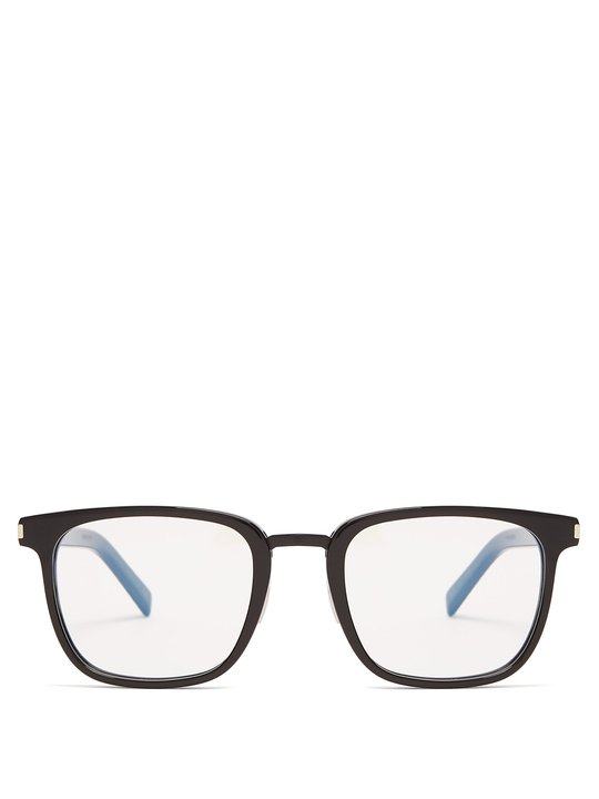 Square-frame acetate glasses展示图