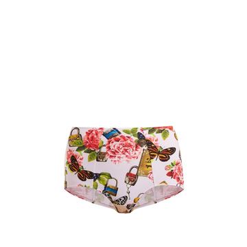 Floral-print bikini briefs