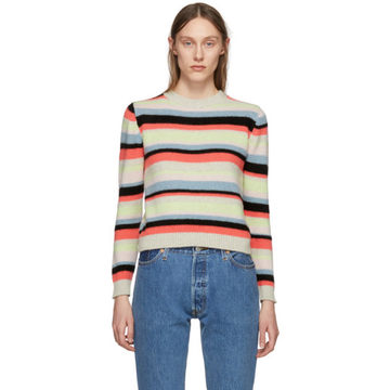 Multicolor Cashmere Simple Striped Sweater