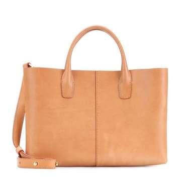 Mini Folded leather tote