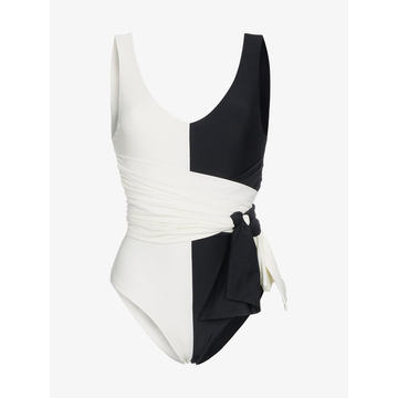 Kuta bi colour waist tie swimsuit