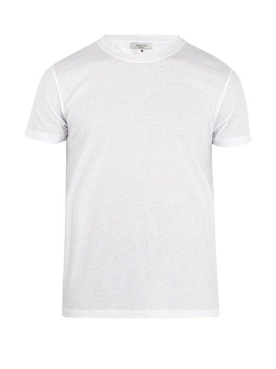 Crew-neck cotton T-shirt展示图
