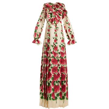 Le Jardin de Rose silk-twill dress