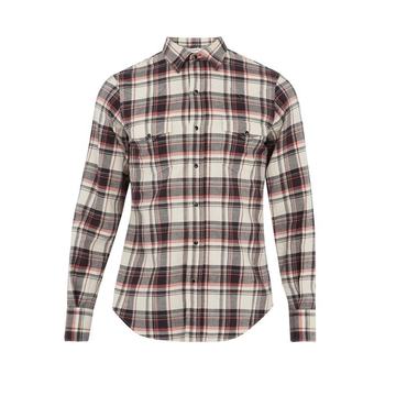 Western checked cotton-blend shirt