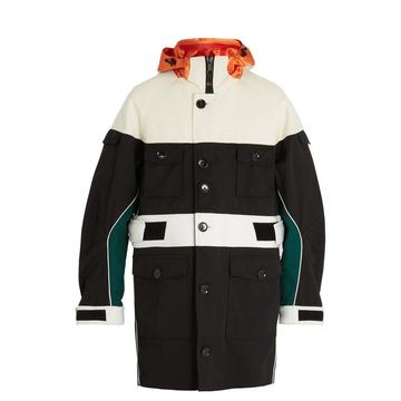 Caban hooded gabardine parka