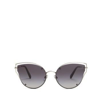Cat-eye metal sunglasses