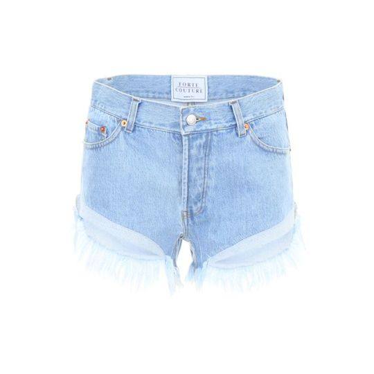 Zig Zag Denim Shorts展示图