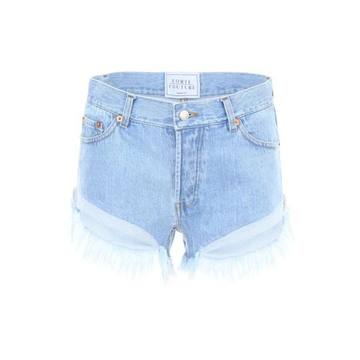 Zig Zag Denim Shorts