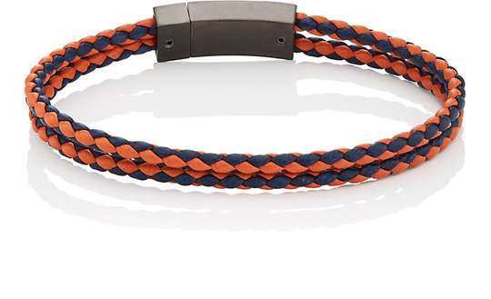 Braided Leather Double-Band Bracelet展示图