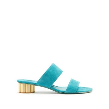 Belluno column-heel suede sandals