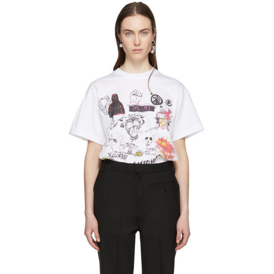 SSENSE Exclusive White Graphic T-Shirt展示图