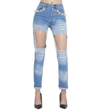 Forte Couture Boyslim Big Holes Jeans