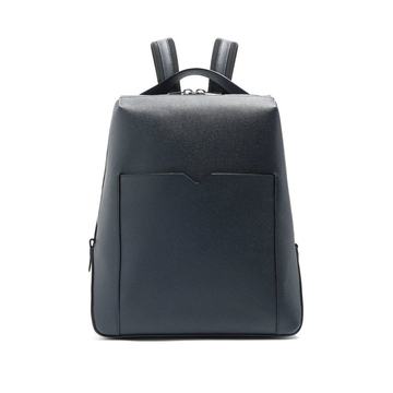 Grained-leather backpack