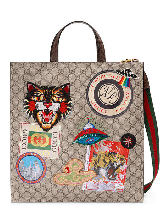 Gucci Courrier GG Supreme手提包展示图