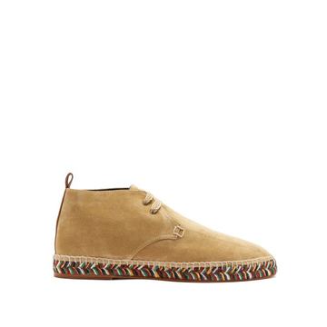 Espadrille-sole suede desert boots