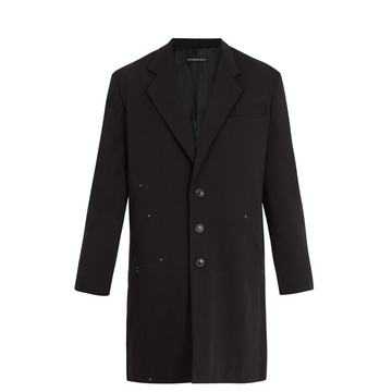 Notch-lapel wool overcoat