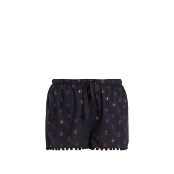 Maja polka-dot jacquard cotton-blend shorts