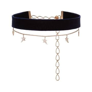 Velvet Rose Gold Star Chain Choker