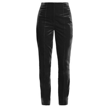 High-rise skinny-leg velvet trousers