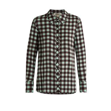 Cossier-print stretch-silk shirt