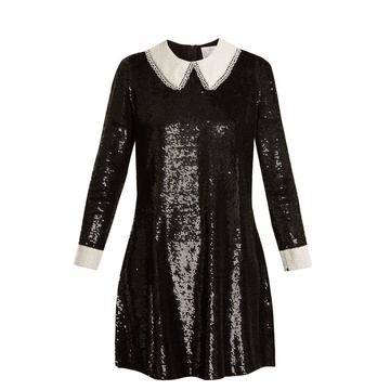 Wednesday sequin-embellished silk dress