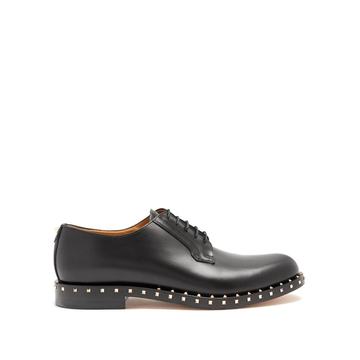 Micro Rockstud leather derby shoes