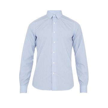 Single-cuff striped cotton shirt