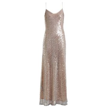 Estrella bias-cut sequin-embellished gown