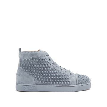 Louis spike-embellished suede high-top trainers