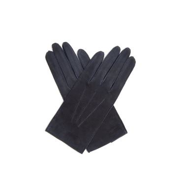 Top-stitched suede gloves