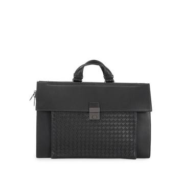 Intrecciato Leather Briefcase