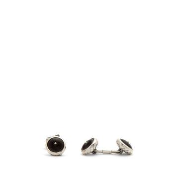 Garnet and sterling-silver cufflinks