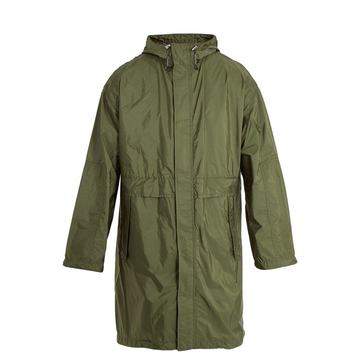 Lightweight hooded nylon parka