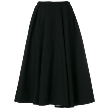 high-waisted full midi skirt