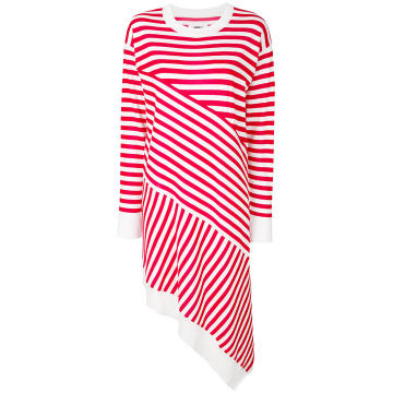asymmetric striped dress