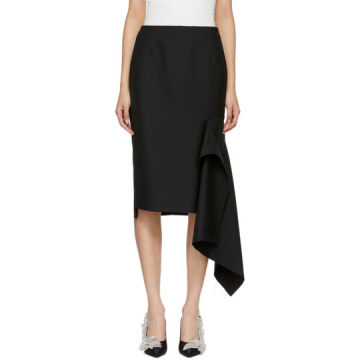 Black Side Godet Skirt