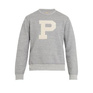 P-appliqué jersey sweatshirt