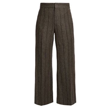 Keroan striped flared cropped trousers