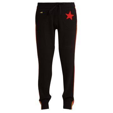 Billie intarsia-knit cashmere-blend track pants